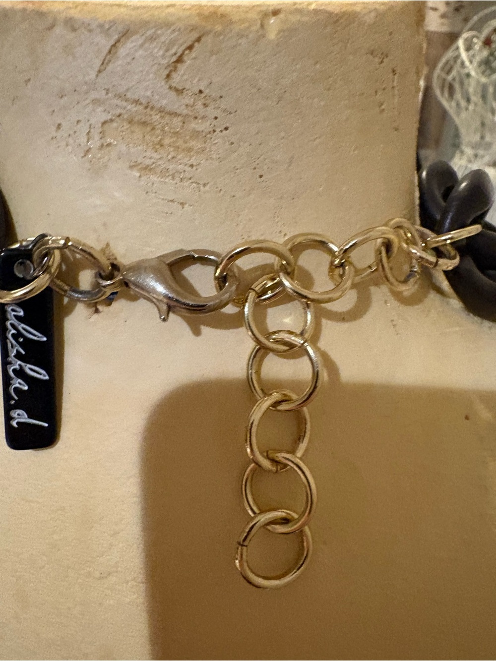 Bold Dark Brown Metallic  Link Necklace - Women Jewelry - Picture 2 of 2